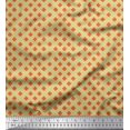 thumbnail image 1 of Soimoi polyester Crepe Fabric Clover Leaves Fabric Prints By Yard 52 Inch Wide, 1 of 3