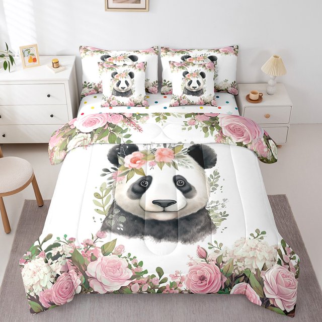 YST Kids Cartoon Jungle Wildlife 7-Piece Bedding Set, Full