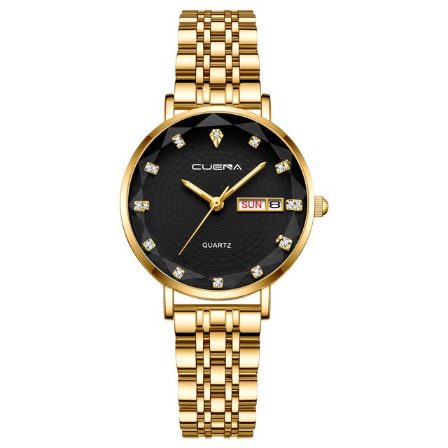 WIFKLSIIPG Ms. Business Steel Belt Watch Calendar Sports Ms. Waterproof Watch