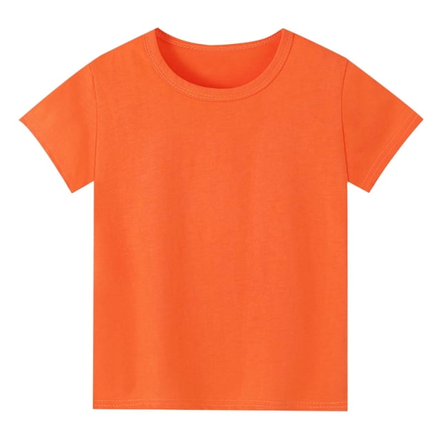 T-shirt Confortable Neutre pour Enfant Orange 110/3 A-4 A