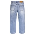 thumbnail image 2 of KIDSCOOL SPACE Boys Jeans,Little Kid Elastic Band Inside Ripped Denim Pants,Light Blue,4-5 Years, 2 of 8