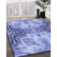 thumbnail image 3 of Ahgly Company Tapis d'Intérieur Lavable en Machine Carré Transitionnel Jeans Bleu, 8 Pieds Carré, 3 of 7