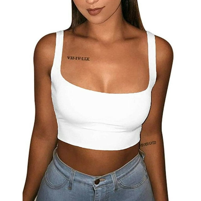 Haut Tube Sans Manches pour Femmes Été Dame Bandeau Extensible Court