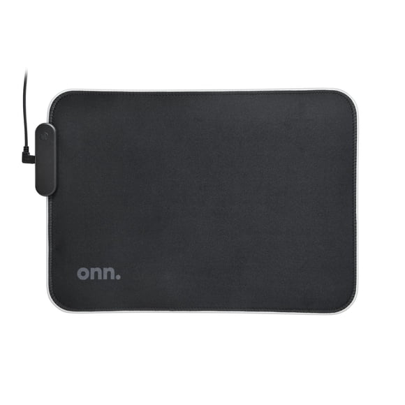 onn. Gaming LED Mouse Pad with 10 Lighting Modes