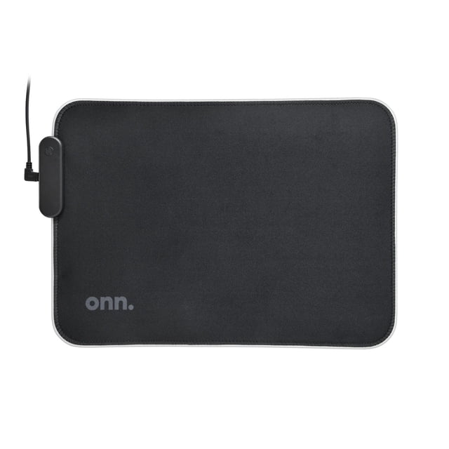 onn. Gaming LED Mouse Pad with 10 Lighting Modes