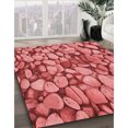 thumbnail image 3 of Ahgly Company Tapis d'Intérieur Rectangulaires Transitionnels Rouges Lavables à la Machine, 8 Pieds x 10 Pieds, 3 of 7