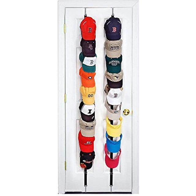Support de Casquettes, Lot de 2 - Casquettes pour Casquettes de Baseball, Casquettes de Balle pour Utilisation dans Deux Pièces Différentes, Excellent Support de Rangement pour Casquettes de Balle, Organisateur, Étagère pour Casquettes, Support de Casquettes (Couleurs Aléatoires)