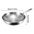thumbnail image 3 of Iumwxz Titanium Wok Noncoating Frying Pan Scale Hammered Nonstick Household Cooking Gas Induction Scratch Resistant Lightweight 1 Set, 3 of 3