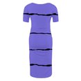 thumbnail image 4 of Ovzne Robes d'Été pour Femmes Robe pour Femme Jupe de Maternité Plissée Imprimée à la Mode pour Femme à Manches Courtes à Col Rond Robe Mi-Mollet Robe Maxi Grande Taille à Manches Courtes Imprimée Liquidation, 4 of 6