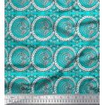 thumbnail image 1 of Soimoi Poly Georgette Fabric Floral & Paisley Block Fabric Prints by Yard 42 Inch Wide, 1 of 3