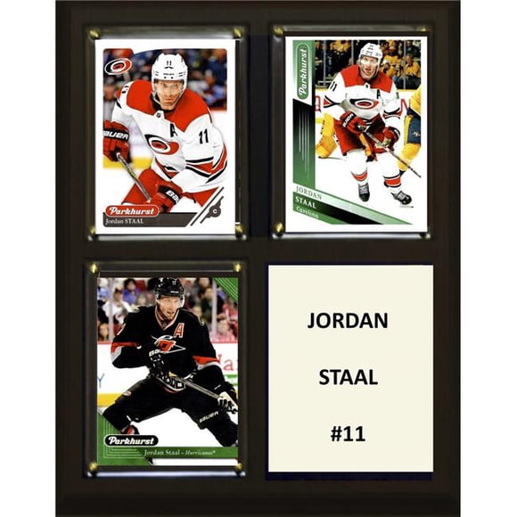 C&I Collectables 810JSTAAL 8 x 10 Po LNH Jordan Staal Carolina Hurricanes Plaque à Trois Cartes