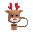 thumbnail image 1 of Couvercle de Paille de Noël Couvercle de Tasse 10mm Accessoire de Rouleau Réutilisable Bouchon de Paille Embout de Paille, 1 of 5