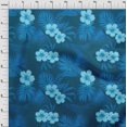 thumbnail image 4 of oneOone Silk Tabby Medium Blue Fabric Tropical Flower Sewing Material Print Fabric By The Yard 42 Inch Wide, 4 of 4