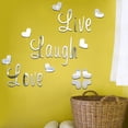 thumbnail image 3 of TIMIFIS Wall Stickers Live Laugh Love Quote Removable Wall Art Stickers Mirror Decal DIY Room Decor B Fall Decorations For HomeFall, 3 of 3