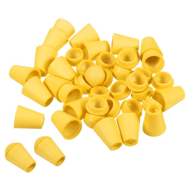 Unique Bargains Butée d'Extrémité en Cloche, Lot de 50 Verrou de Corde pour Sac à Cordon, Jaune