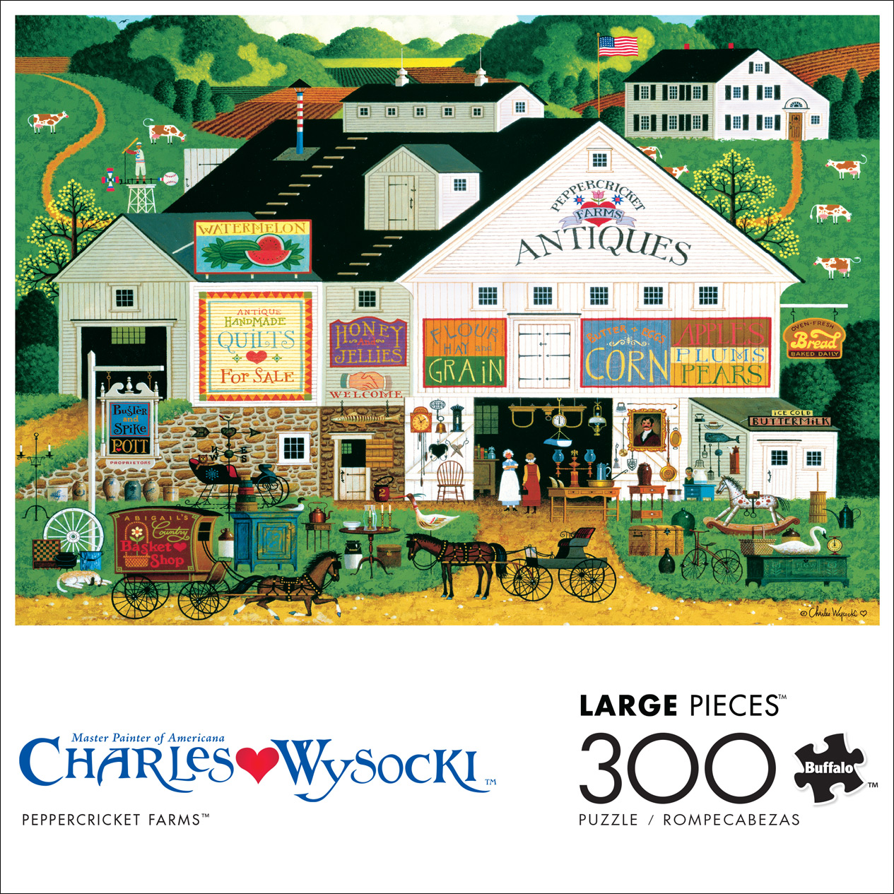 Buffalo Games Peppercricket Farms Puzzle de 300 pièces imbriqué pour adultes de 14 à 99 ans