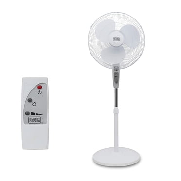 BLACK+DECKER Adjustable Oscillating Fan, 3 Speed Settings with LED Control Panel, Fan with Pedestal
