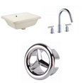 thumbnail image 1 of American Imaginations 18.25-in. W Rectangle Bathroom Undermount Sink Set In Biscuit - Chrome Hardware AI-26736, 1 of 9