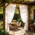 thumbnail image 4 of Rideaux d'Extérieur à Passe-Tringle, Draperies en Polyester Résistantes à la Décoloration et Imperméables pour Pergola, Patio, Gazebo, 1 Pce, 4 of 6