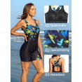thumbnail image 2 of Charmo Women Boyleg One Piece Swimsuit Racerback Athletic Training Bathing Suit, 2 of 6