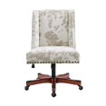 thumbnail image 3 of Linon Chaise de Bureau Rembourrée en Bois Draper, Motif Vache Beige, 3 of 10
