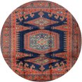 thumbnail image 1 of Ahgly Company Machine Washable Indoor Round Traditional Saffron Red Area Rugs, 3' Round, 1 of 7
