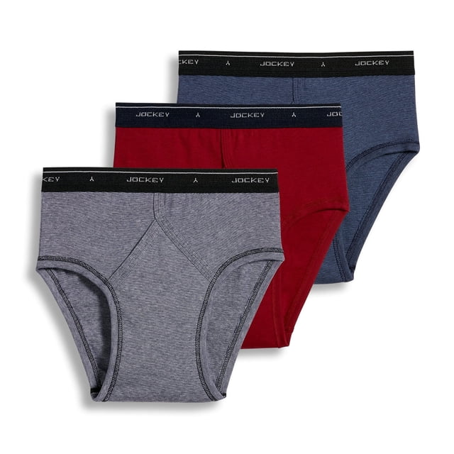 Jockey Men's 100% Cotton Classic Low Rise Brief - 3 Pack