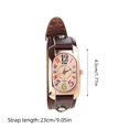 thumbnail image 3 of HBFAGFB Montre pour Femme Quartz Bracelet en Cuir Rectangulaire Montre Numérique Colorée Robe Mignonne g, 3 of 4