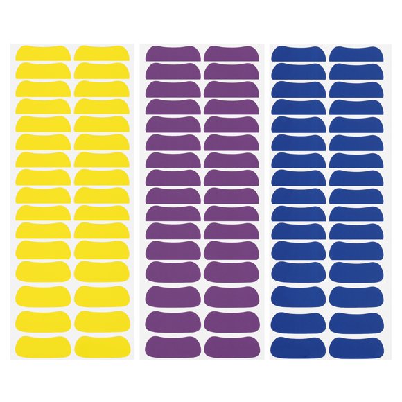Uxcell Sports Eye Black Stickers, Under Eye Strips Football Face Stickers Breathable Eyeblack Sticker for Baseball Fans on Game Day Yellow/Blue/Purple