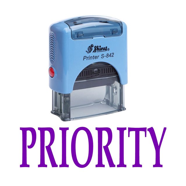 Timbre en Caoutchouc d'Auto Encrage Prioritaire Timbre Fixe de Bureau Shiny Personnalisé