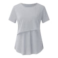 thumbnail image 5 of DPTALR Blouse d'Allaitement à Manches Courtes pour Grossesse et Grossesse, Couleur Unie, Col Rond, 5 of 5