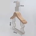 thumbnail image 2 of 5Pcs Solid Wood Onesie Hangers Log Unpainted Suit Hanger Set for Children, 2 of 3