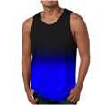 thumbnail image 1 of IROINID Débardeurs pour Hommes, Mode Décontractée Dégradé Imprimé Sans Manches Chandail Col Rond Débardeurs de Sport, 1 of 4