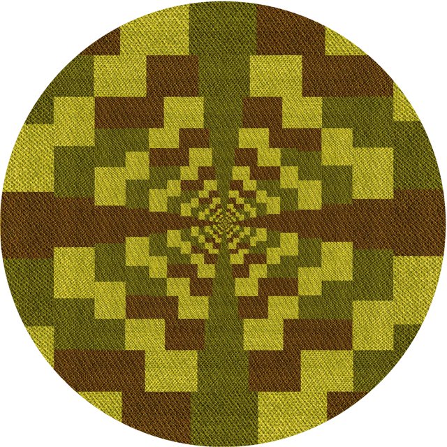 Ahgly Company Tapis d'Intérieur Ronds Transitionnels Bruns Lavables à la Machine, 6 Pieds Rond