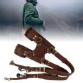 thumbnail image 2 of Herwey Sangle de Caméra à Double Épaule, Sangle de Caméra, Accessoire Réglable de Harnais de Sangle d'Épaule de Double Appareil Photo Numérique de Rivet en Cuir, 2 of 8