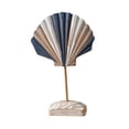 thumbnail image 1 of jifeng Wood Shell Ornament Creative Unique Figurine for Countertop Bookshelf Office Dark Blue, 1 of 9