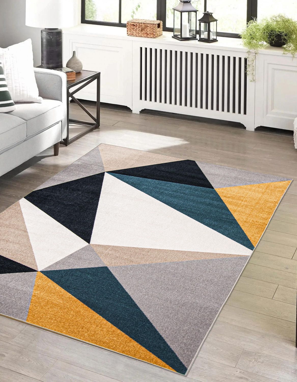 Tapis Lavable ECARPET Moderne Abstrait pour Chambre, Salon, Chambre d'Enfant, Couloir