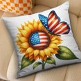 thumbnail image 4 of Matoen Sunflower Pillow Cover without Core Independence Day Sofa Cushion Pillow Cover, 4 of 8
