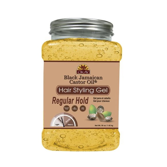 Okay OKAY-BJG50 50 oz Black Jamaican Hair Styling Gel, Regular Hold