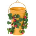 thumbnail image 1 of Enameled Galvanized Strawberry & Flower Planter, Saffron, 1 of 1