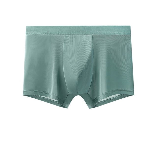 Posijego Men's Seamless Boxer Briefs Short Leg Underwear Mens Soft Breathable Stretch Underpants Solid Color