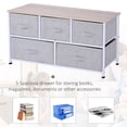 thumbnail image 4 of HOMCOM Linen 5 Drawer Cabinet Organizer Storage Dresser with Metal Frame, 4 of 10