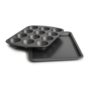 PILLSBURY NON STICK 12-CUP MUFFIN PAN SET - 2 PIECES