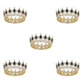 thumbnail image 2 of ZheElen Alloy Durable And Non-deforming Rhinestone For Wedding Or Cosplay Family Wedding Hair Crown Gold  + black 5Set, 2 of 6