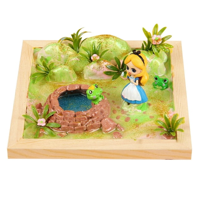 Handmade Micro Scene Little Red Riding Hood Material Kit Crystal Glue Light Clay Children‘s Parent Child Craft Diy Toys