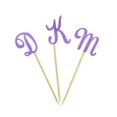 thumbnail image 3 of Darling Souvenir| Custom Initials Wedding Cupcake Toppers| Personalized Party Dessert Decorations - Pack Of 40, 3 of 3