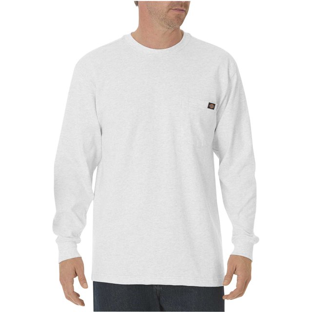 Dickies T-Shirt à Manches Longues pour Homme, Col Ras du Cou, Épais, m, Blanc