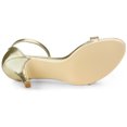 thumbnail image 5 of BLISSFUL STEP Women's Solid Color Open Toe Rhinestone Ankle Strap Stiletto Sandals, 5 of 5