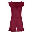 thumbnail image 4 of EQWLJWE Summer Saving!2024 One Piece Swimsuit Women Built In Bra Shorts Bathing Suits Full Coverage Ruffle Romper Swimsuits with Pockets, 4 of 6