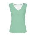 thumbnail image 4 of Timegard Tank Tops for Women Ribbed Deep V-Neck Button Slim Casual Sleeveless Shirts Basic Cami Top, 4 of 5